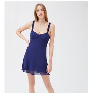 Urban Outfitters blue ruffle dress
